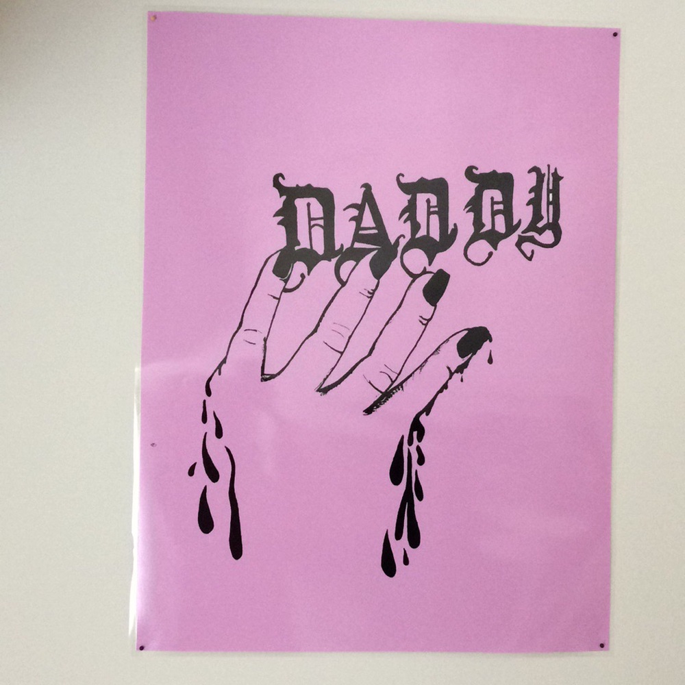 LIL PEEP TATTOO POSTER HAND ON CHEST
